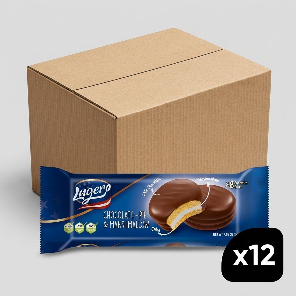Lugero Premium Chocolate Pie & Marshmallow Cake - Family Pack - 200g - Aladdin Business