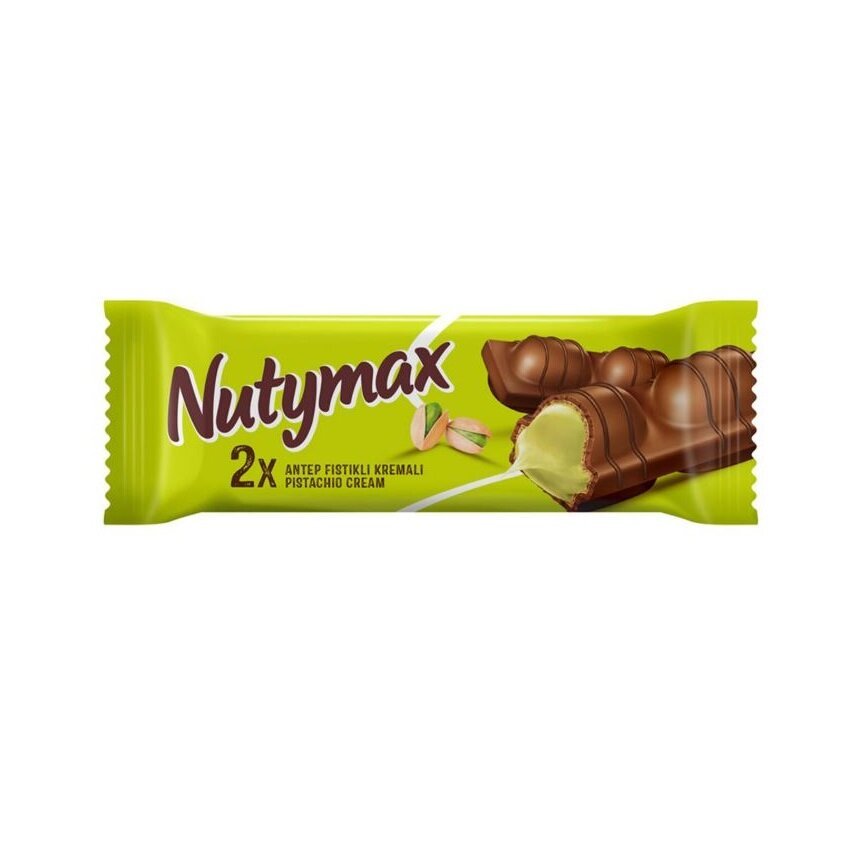 Nutymax Pistachio Chocolate Wafer Bar - 64 Packs x 44g - Aladdin Business