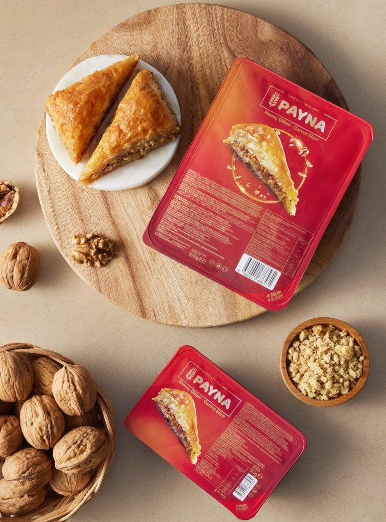 Packaged Carrot Slice Baklava with Walnut - 4 Slices - Aladdin Business