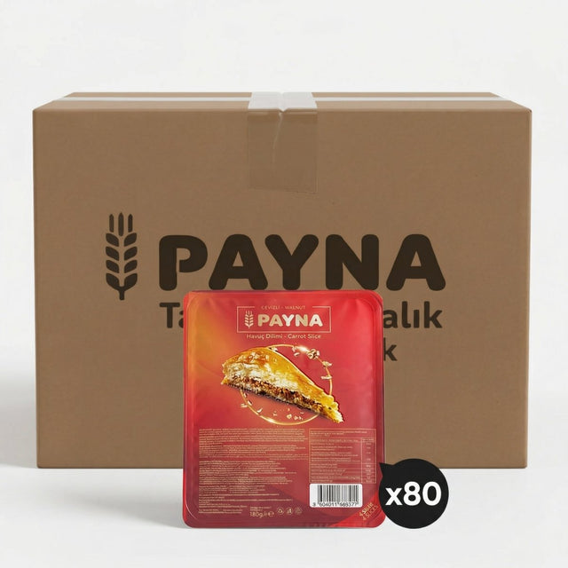 Packaged Carrot Slice Baklava with Walnut - 4 Slices - Aladdin Business