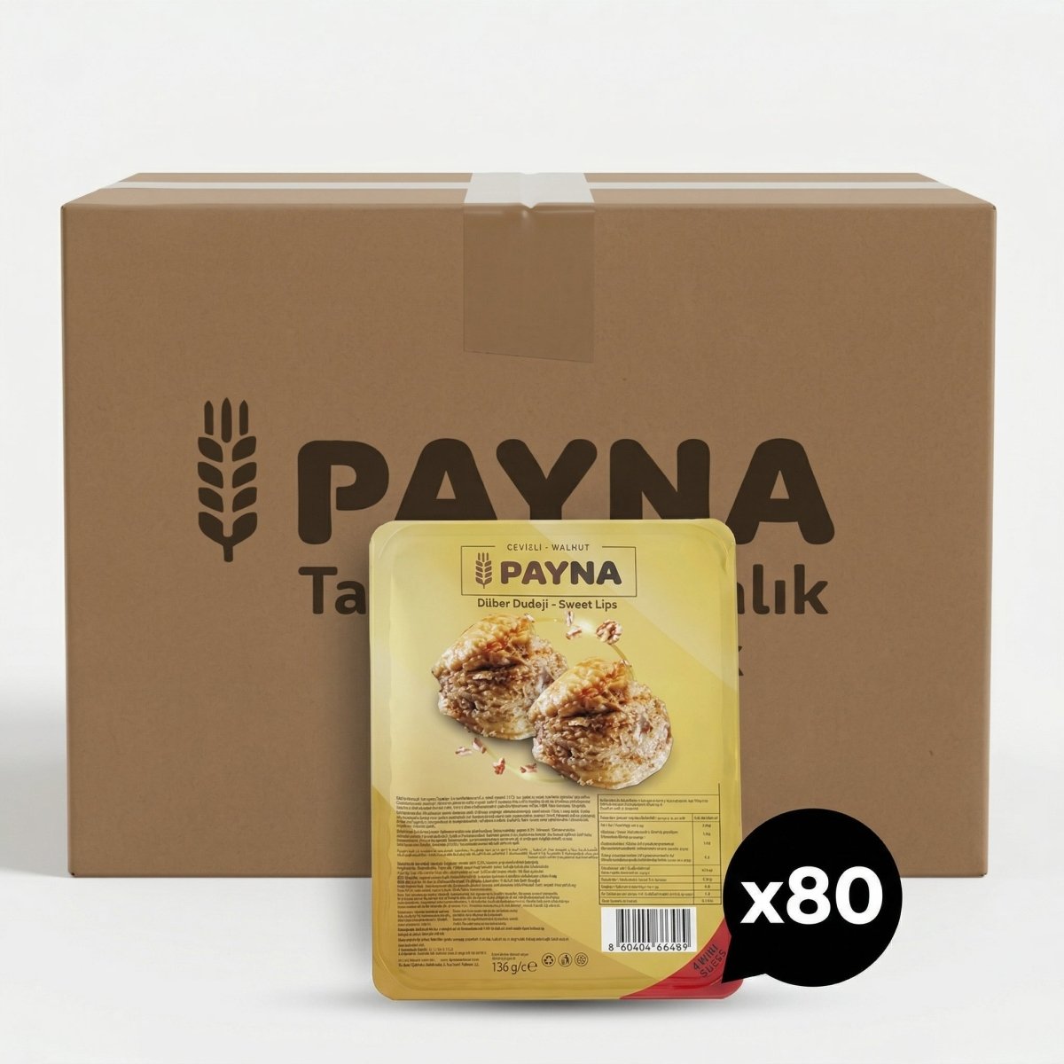 Packaged Dilber Baklava with Walnut - 4 Slices - Aladdin Business