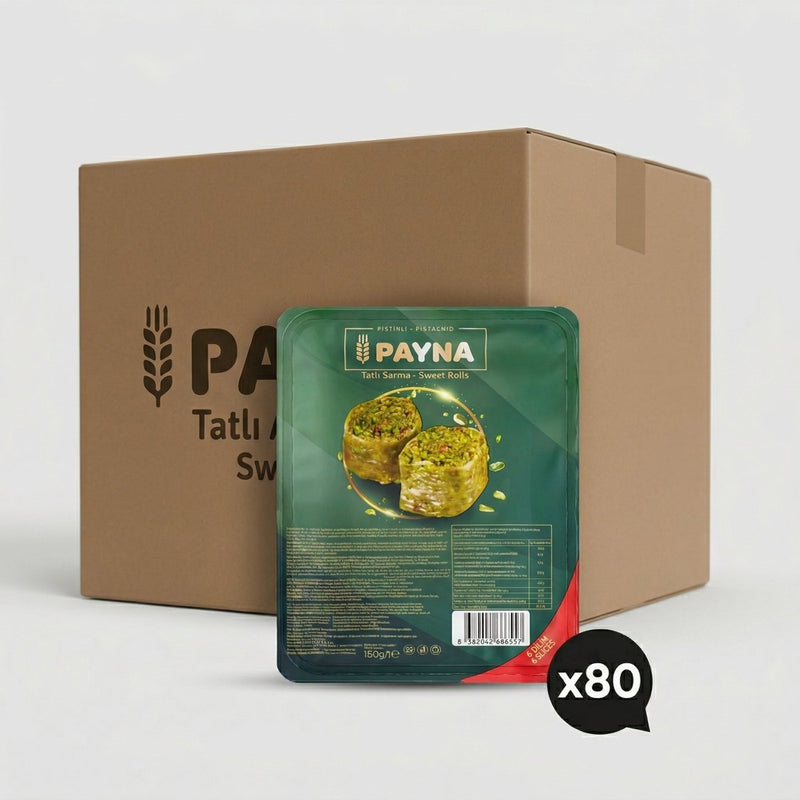 Packaged Wrap Baklava with Pistachio - 6 Slices - Aladdin Business