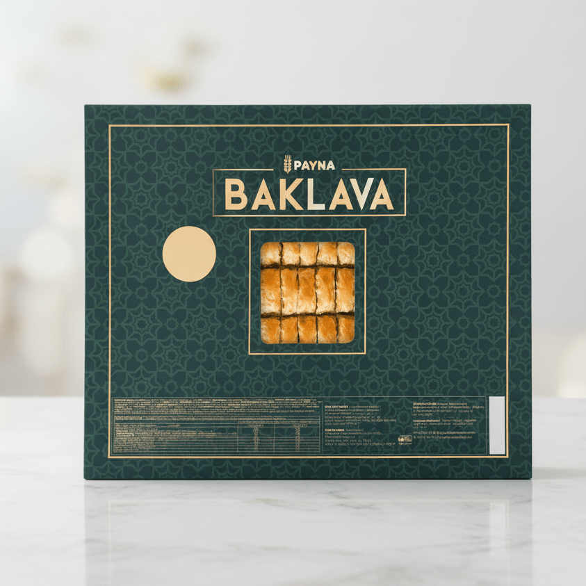 Packed Turkish Walnut Baklava Tray (75 Slices) with 1 Year Shelf Life - 5 Trays x 2.5kg