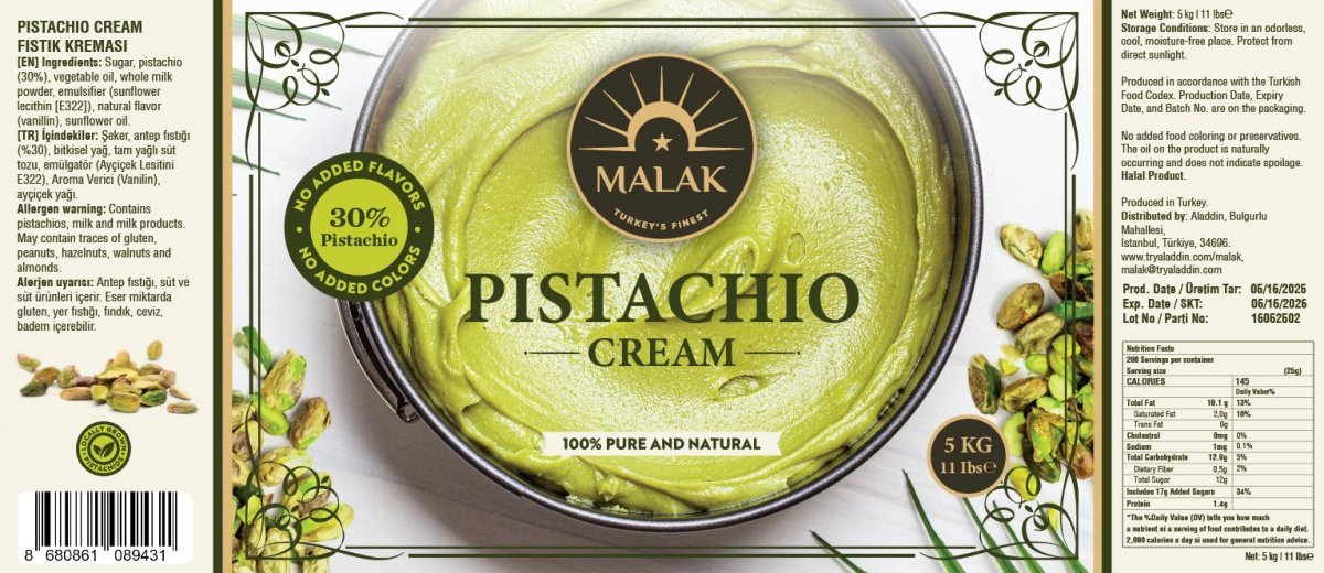 Pistachio Cream with 30% Pistachio - Aladdin Business