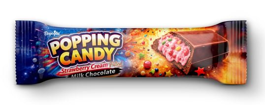 Popping Candy Milk Chocolate Bar - 144 x 35g - Aladdin Business
