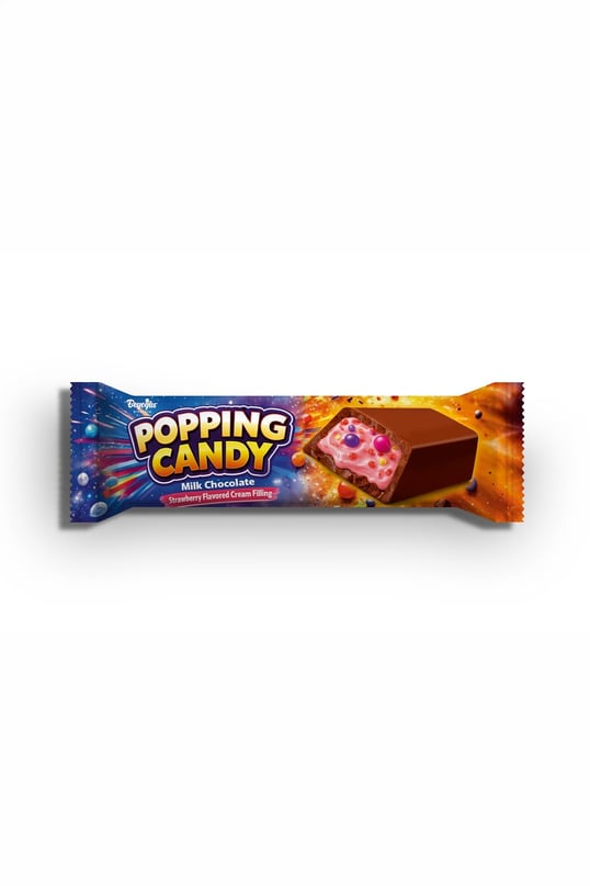 Popping Candy Milk Chocolate Bar - 144 x 35g - Aladdin Business