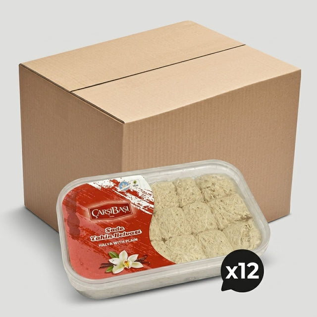 Premium Classic Plain Tahini Halva (Sade Helva) - 400g Block - Aladdin Business