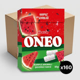 Premium Watermelon Flavored Chewing Gum Dragees - 1 Case - 160 Packs x 21g Each - Aladdin Business