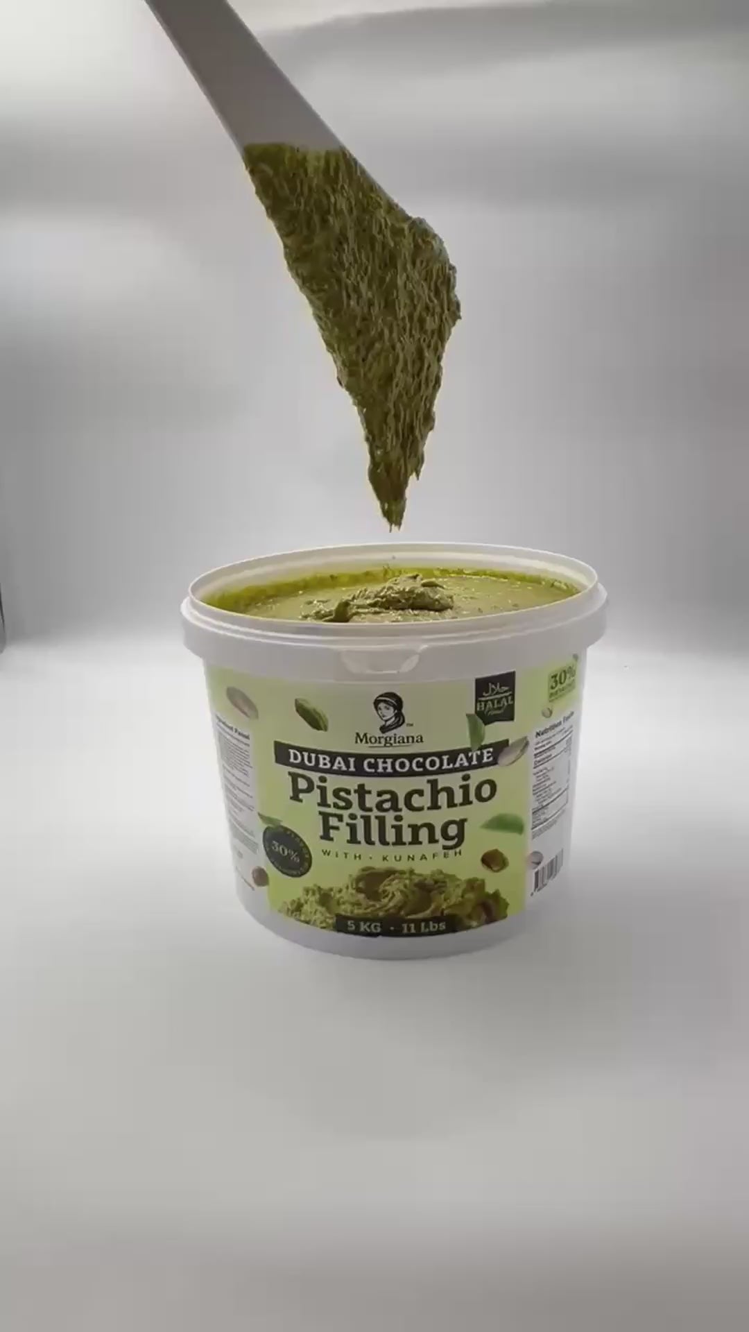 Morgiana Professional Dubai Chocolate Pistachio Kunafeh Filling - 5kg