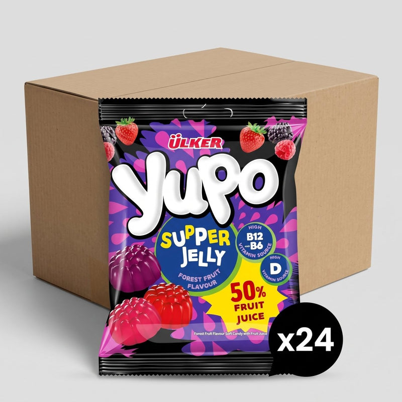 Professional Grade Vitamin Enriched Jelly Chews - 1 Case - 24 Packs x 64g Each - Aladdin Business