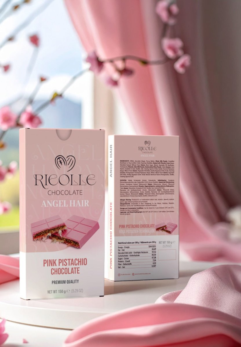 Ricolle Angel Hair Pink Pistachio Chocolate - 150g x 14 Pieces