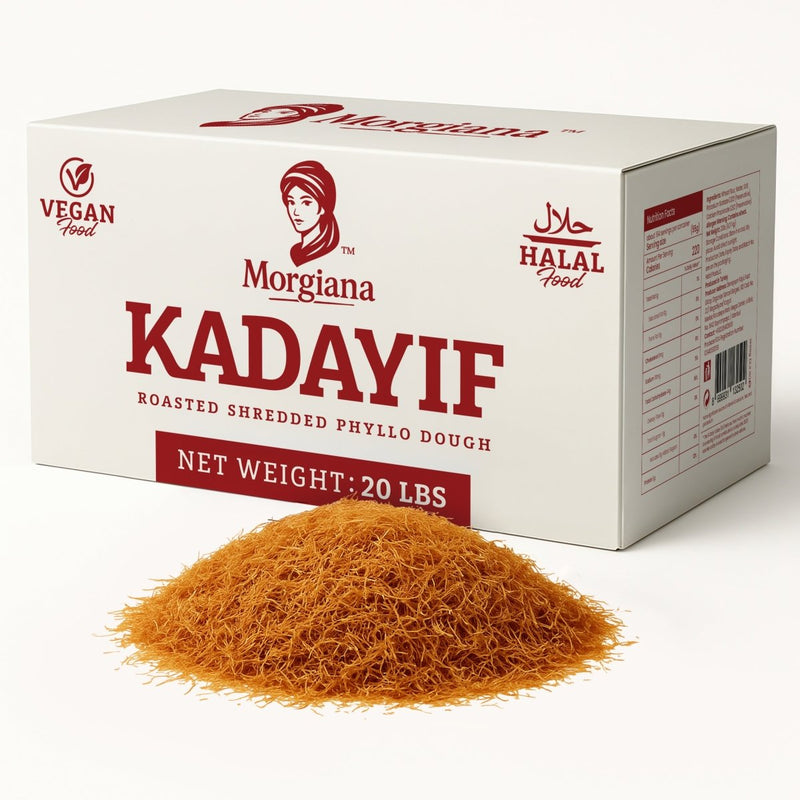 Roasted Kataifi/Kadayif - Bulk Shredded Phyllo Dough - 20lb (9.1kg)