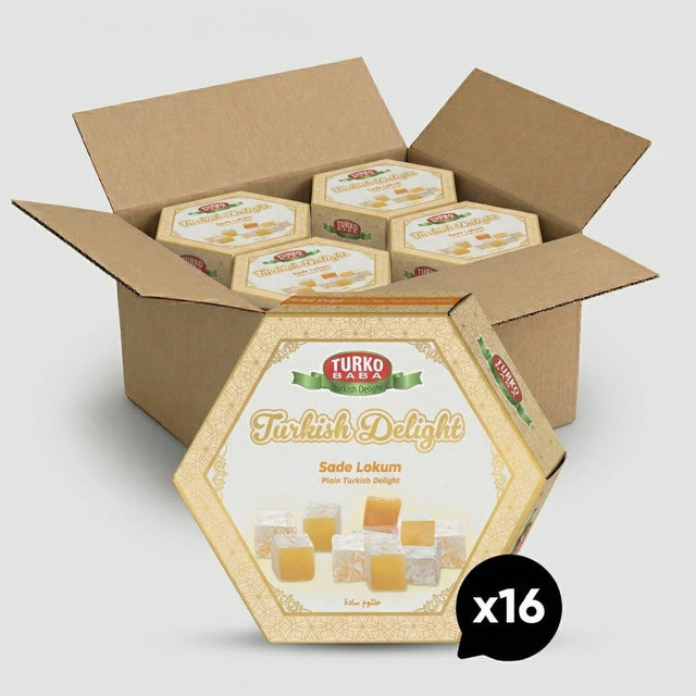 TURKOBABA Classic Plain Turkish Delight Lokum - 250g - Aladdin Business
