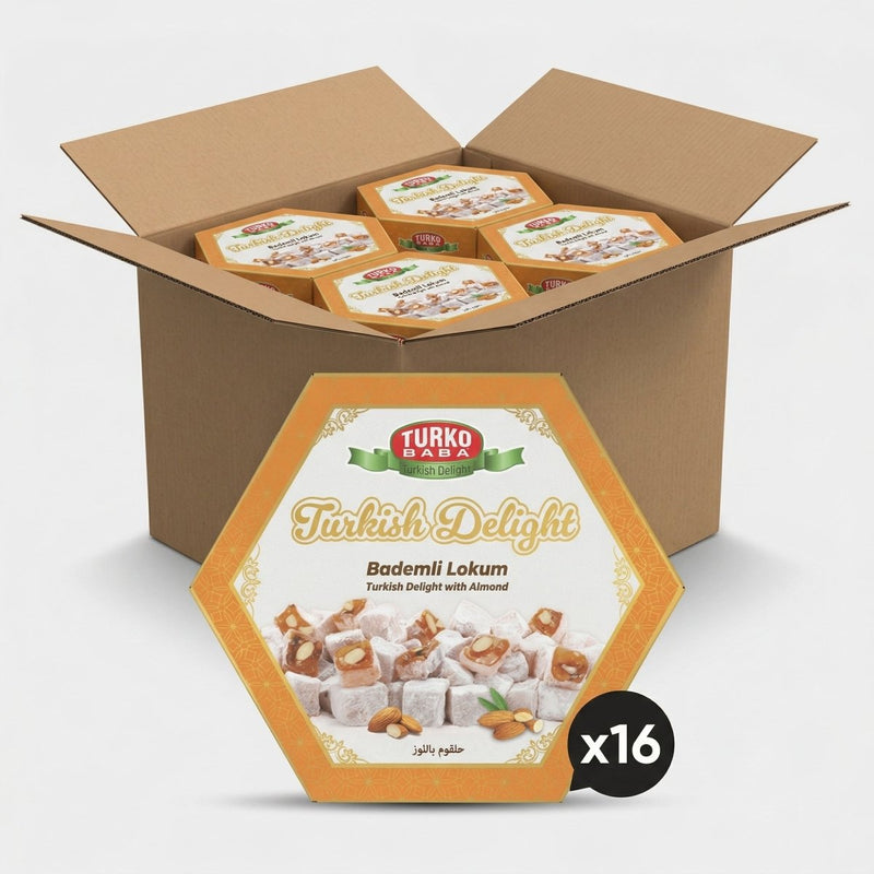 TURKOBABA Gourmet Almond Turkish Delight - 250g - Aladdin Business