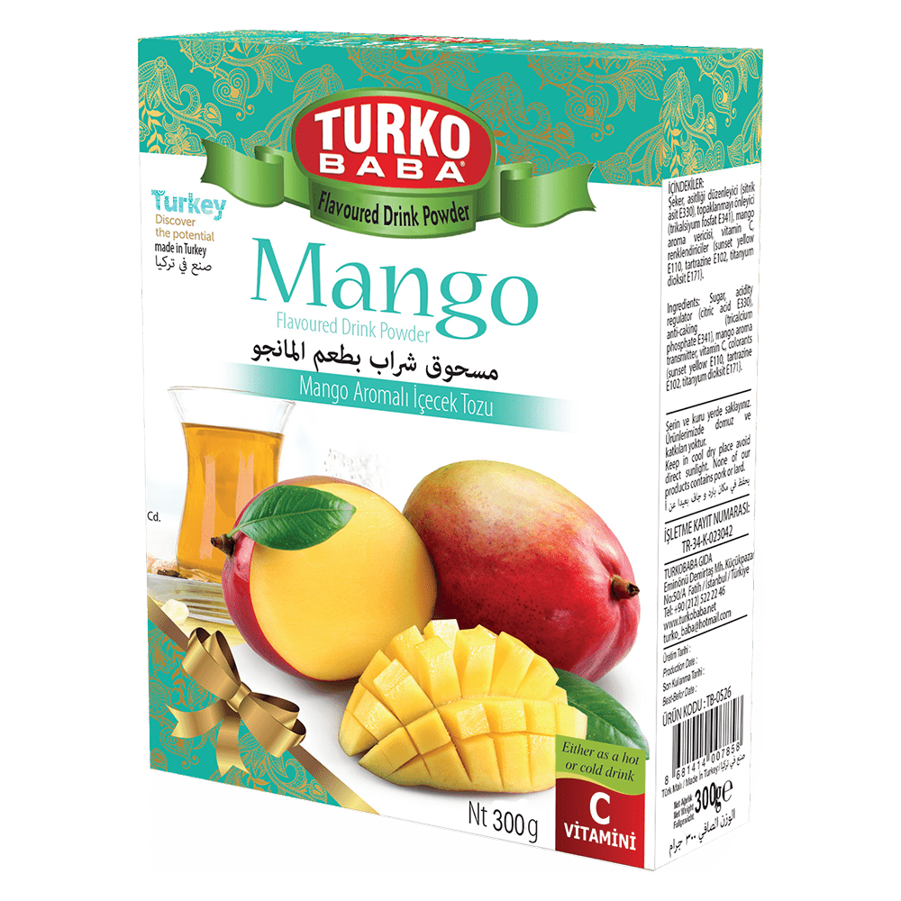 TURKOBABA Instant Mango Flavored Drink Mix - 300g - Aladdin Business