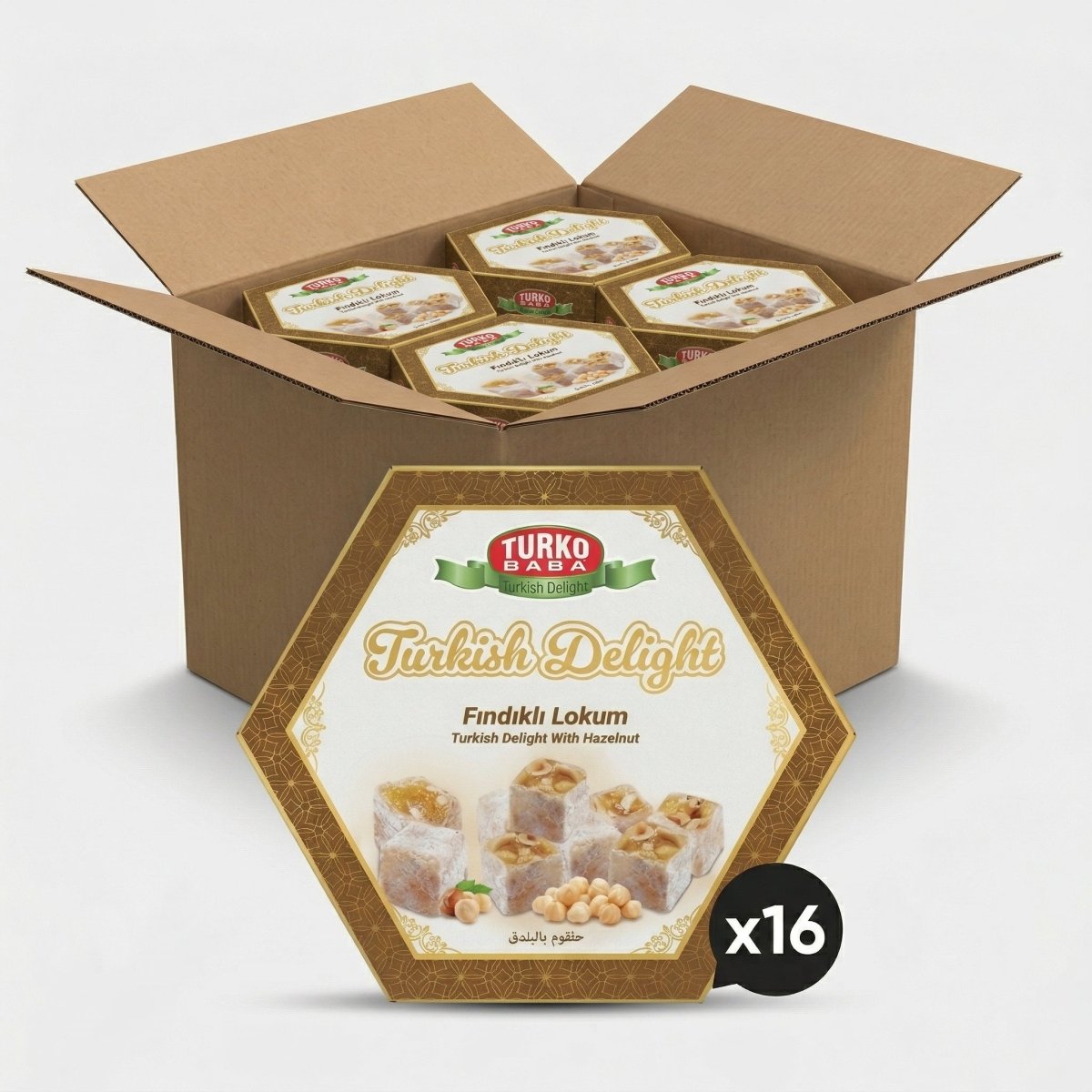 TURKOBABA Premium Authentic Hazelnut Turkish Delight - 250g - Aladdin Business
