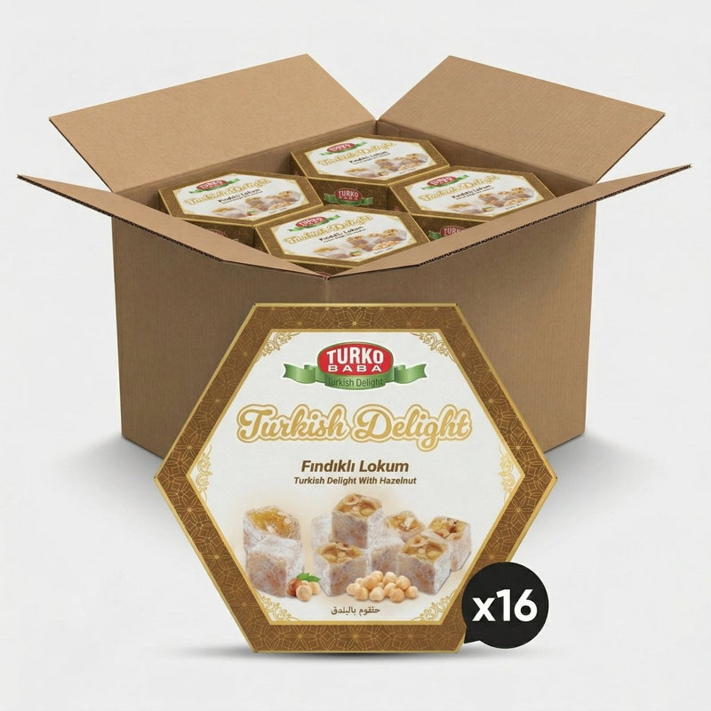 TURKOBABA Premium Authentic Hazelnut Turkish Delight - 250g - Aladdin Business