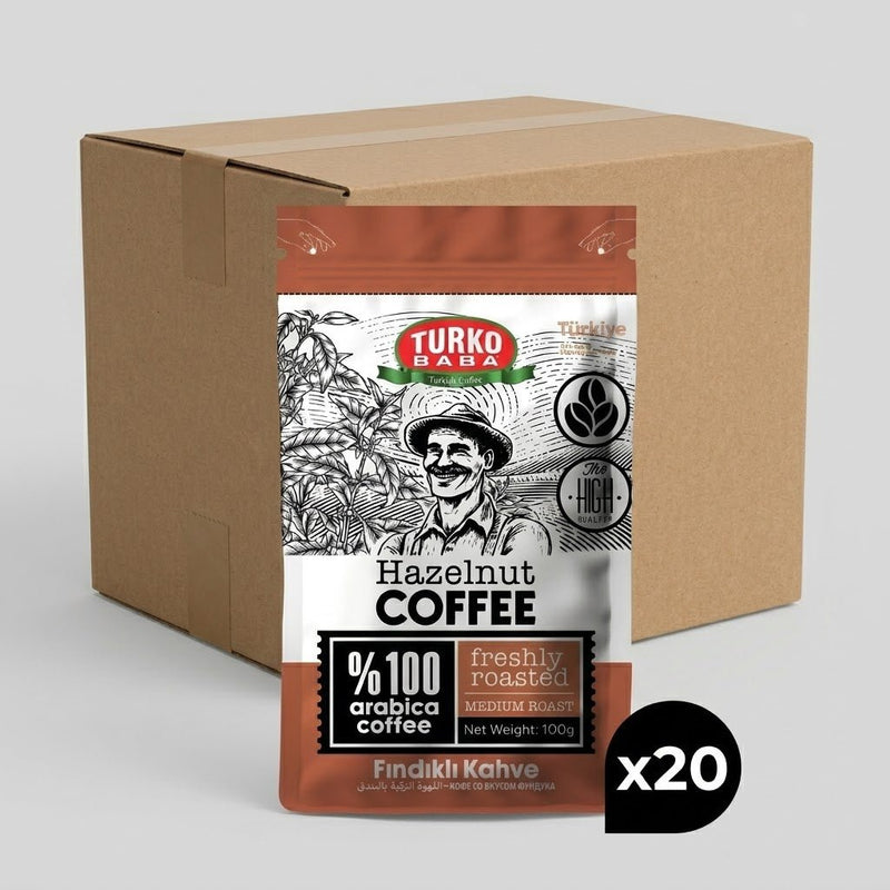 TURKOBABA Premium Hazelnut Flavored Arabica Coffee - 100g - Aladdin Business
