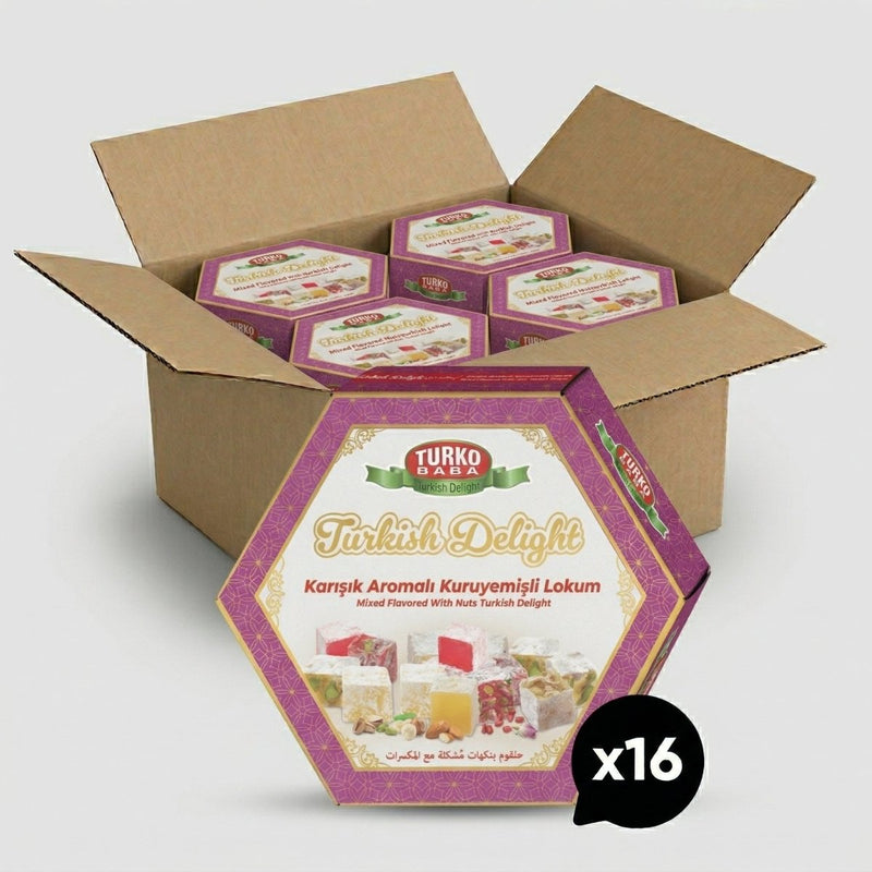 TURKOBABA Premium Mixed Nuts Turkish Delight Lokum - 250g - Aladdin Business