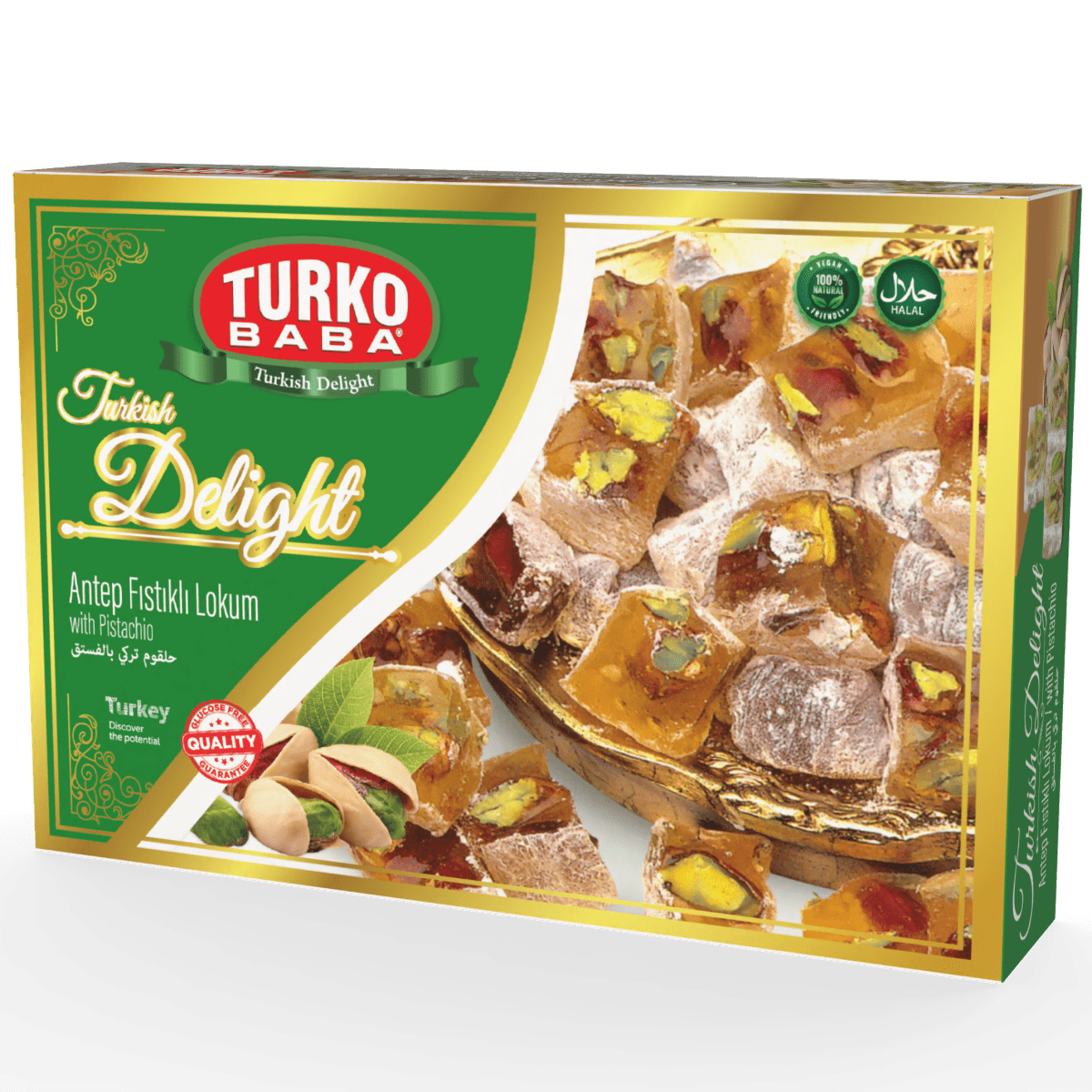 TURKOBABA Premium Pistachio Turkish Delight - 225g - Aladdin Business