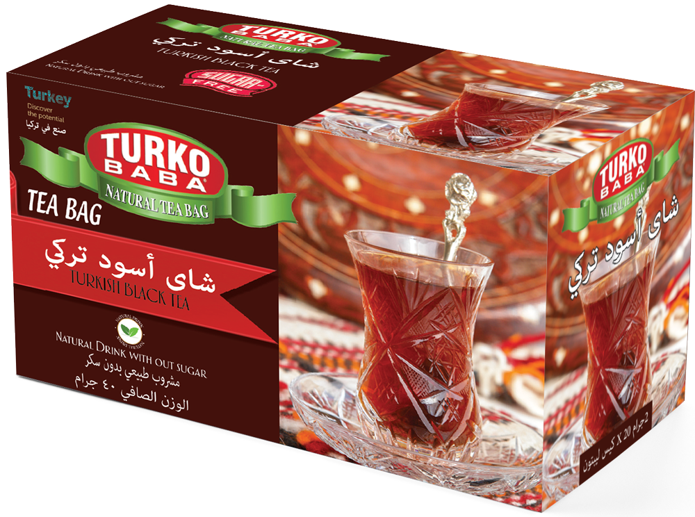 TURKOBABA Premium Turkish Black Tea Bags - 20 Count - Aladdin Business