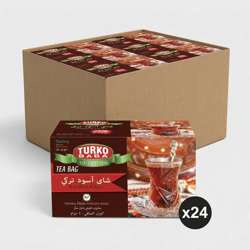 TURKOBABA Premium Turkish Black Tea Bags - 20 Count - Aladdin Business