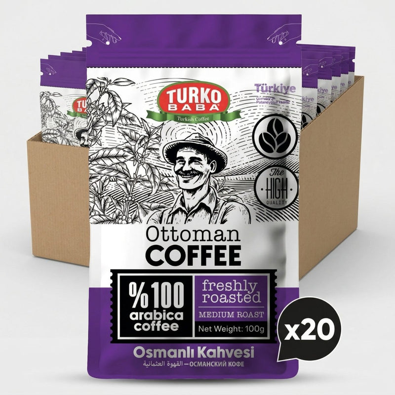 TURKOBABA Professional Ottoman Style Spice Infused Coffee Blend - 100g - Aladdin Business