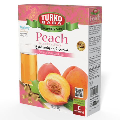 Professional Peach Flavored Powder Drink Mix - 24 Packs x 300g