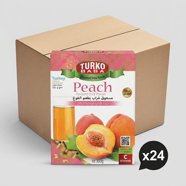 TURKOBABA Professional Peach Flavored Powder Drink Mix - 300g - Aladdin Business
