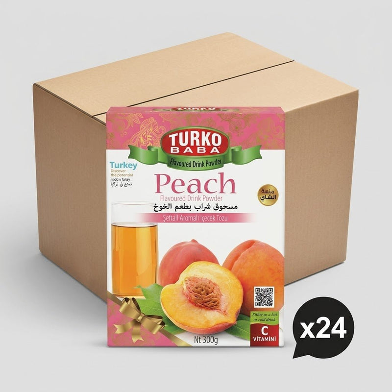 TURKOBABA Professional Peach Flavored Powder Drink Mix - 300g - Aladdin Business