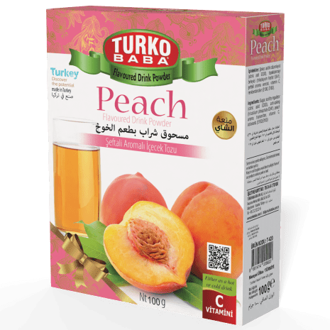 TURKOBABA Professional Peach Instant Drink Mix - 100g - Aladdin Business