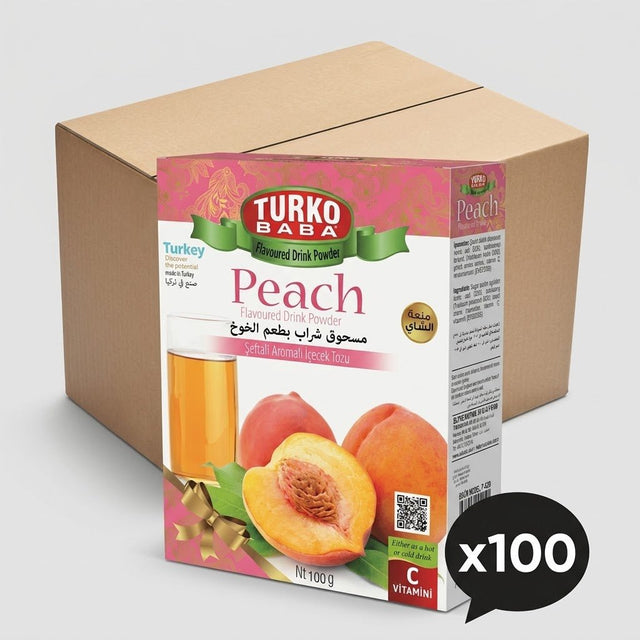 TURKOBABA Professional Peach Instant Drink Mix - 100g - Aladdin Business