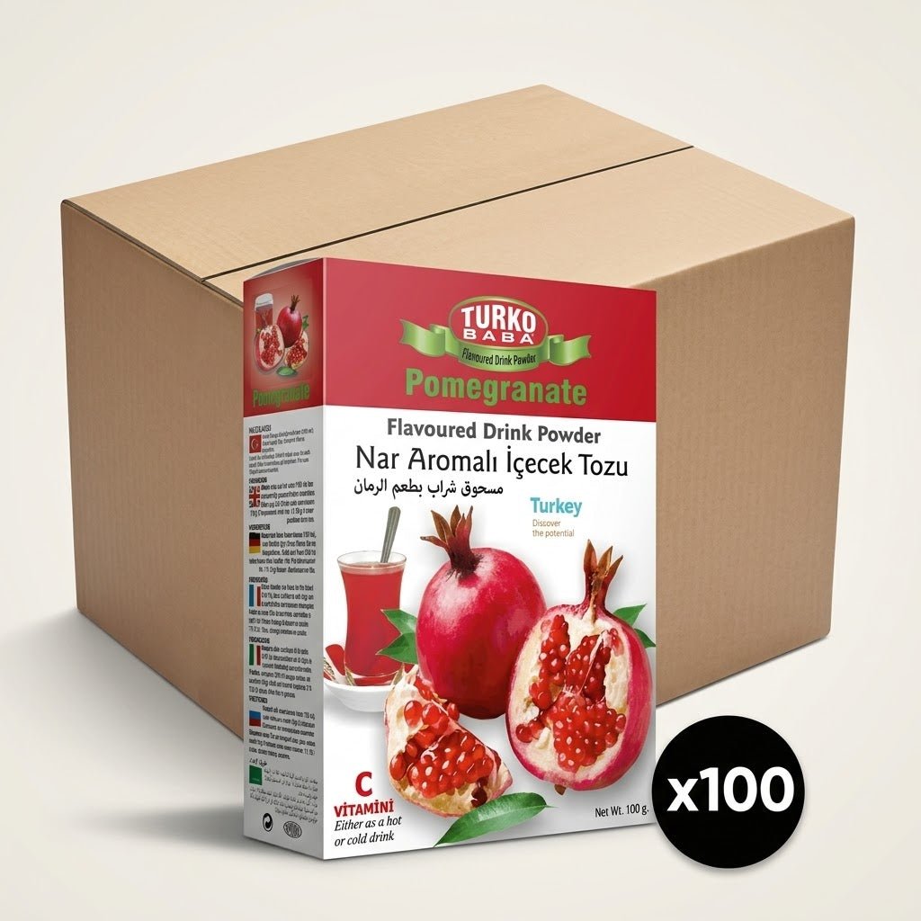 TURKOBABA Professional Pomegranate Flavored Powder Drink Mix - 100g - Aladdin Business