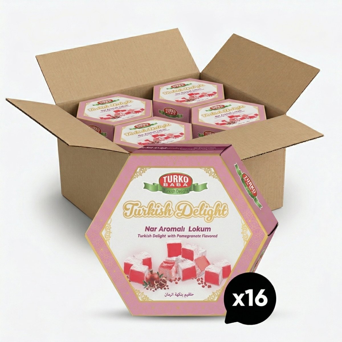 TURKOBABA Professional Pomegranate Turkish Delight Loaf - 250g - Aladdin Business