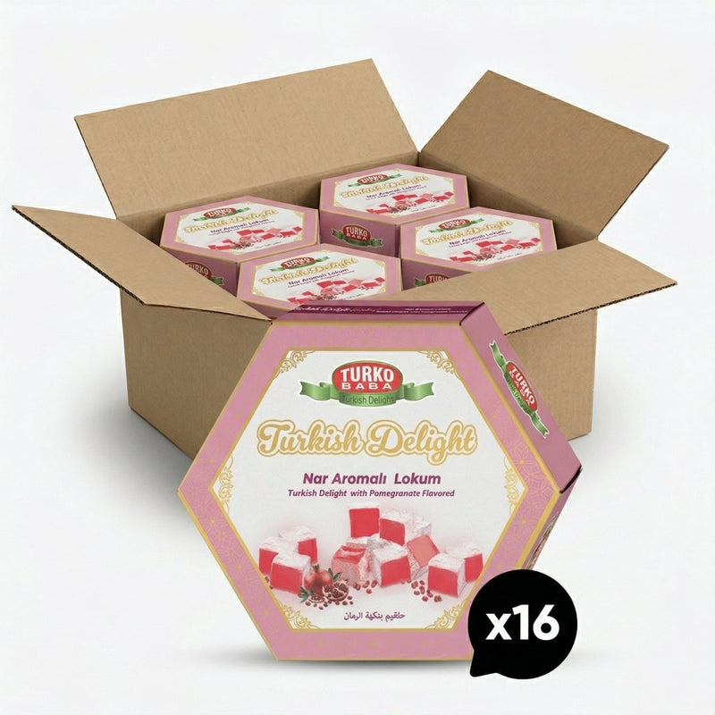 TURKOBABA Professional Pomegranate Turkish Delight Loaf - 250g - Aladdin Business