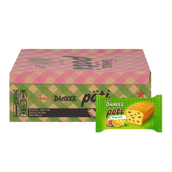 Dankek Poti Muffin Cake with Fruits - 35g x 24 Pieces