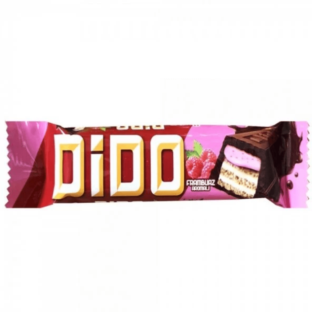 Dido Chocolate Covered Wafer Bar Filled with Raspberry Cream - 37g x 144 Pieces