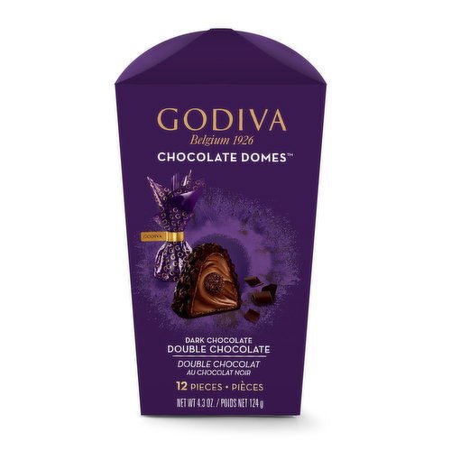 Godiva Chocolate Domes Double Chocolate - 123 g x 10 Pieces