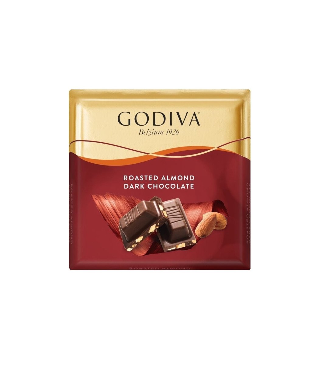 Godiva Roasted Almond Dark Square Chocolate - 60g x 36 Pieces