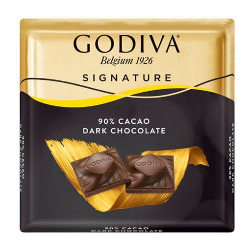 Godiva Signature 90% Dark Square Chocolate - 52g x 36 Pieces