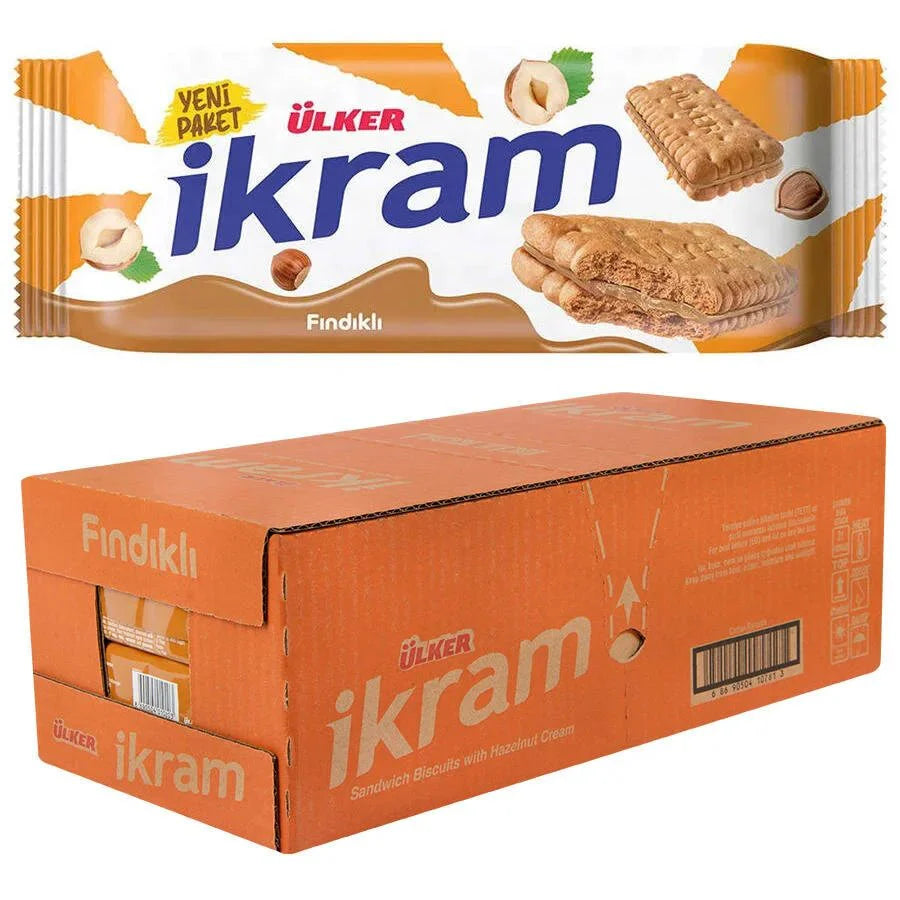 Ikram Biscuits with Hazelnut Cream - 84g x 24 Pieces