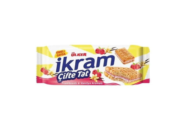 Ikram Biscuits with Raspberry and Vanilla - 87g x 24 Pieces