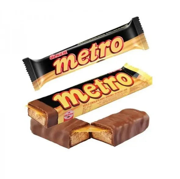 Metro Chocolate Coated Caramel & Nougat Bar - 144 Pieces x 36g