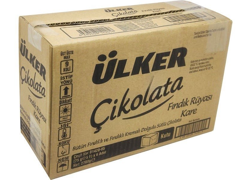 Chocolate Bar with Whole Hazelnuts - 75g x 36 Pieces