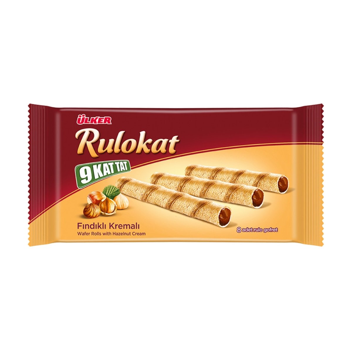 Rulokat Wafer Rolls with Hazelnut Cream - 42g x 12 Pieces