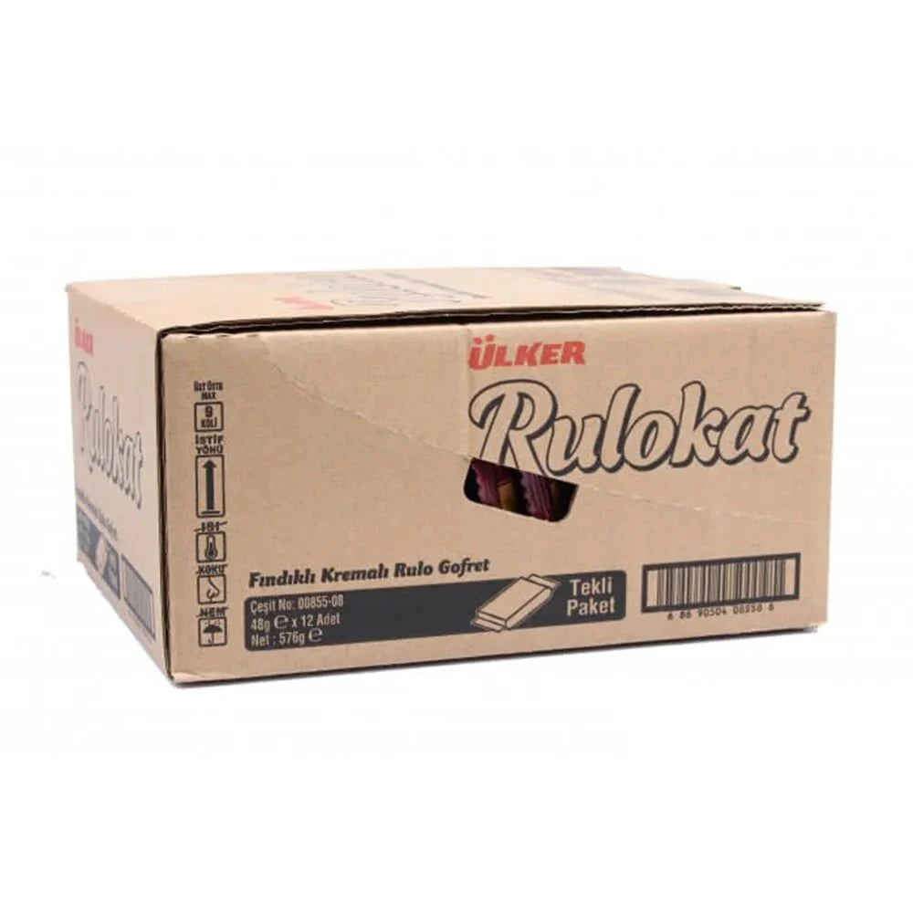 Rulokat Wafer Rolls with Hazelnut Cream - 42g x 12 Pieces