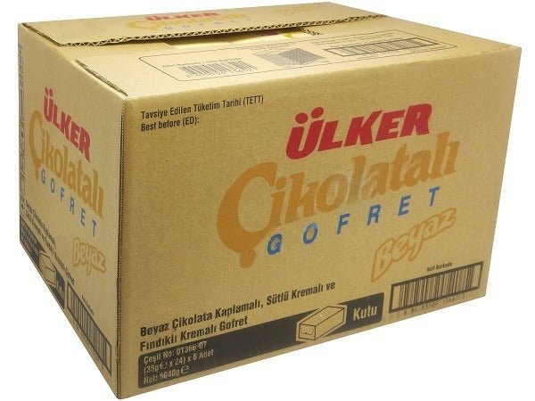 White Chocolate Covered Wafers - 35g x 144 Pieces