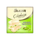 White Square Chocolate with Whole Pistachios - 65g x 36 Pieces