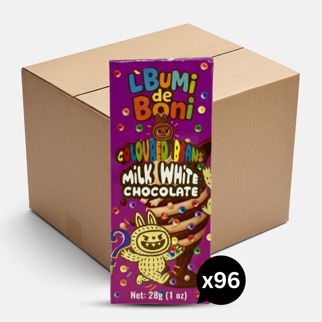 Vezir Lbumi de Boni Collectible Mystery Chocolate - White & Coloured Beans - 28g - Aladdin Business