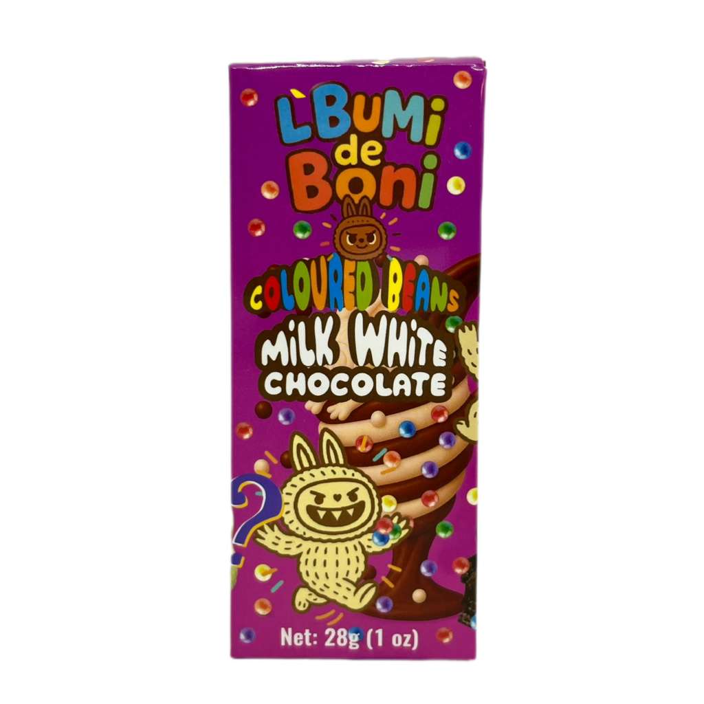 Vezir Lbumi de Boni Collectible Mystery Chocolate - White & Coloured Beans - 28g - Aladdin Business
